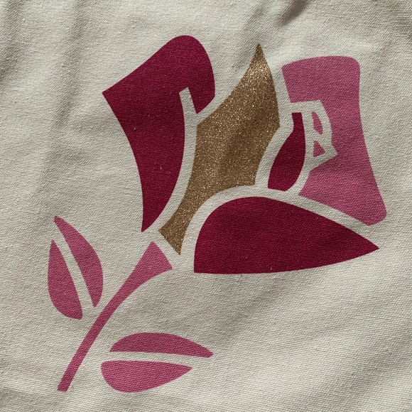 NEW Linen Tote Shoulder Handbag, Pink - Picture 9 of 9